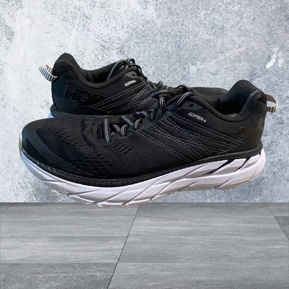 Hoka One One Clifton 6 Black White Women Running Shoes 1102873 BWHT Size 7.5 - Picture 13 of 16